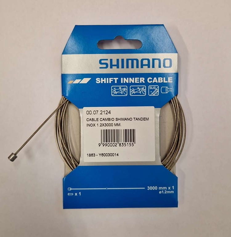 CABLE CAMBIO SHIMANO TANDEM INOX 1.2X3000 MM.